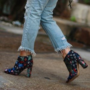 Sam Edelman Floral Brocade Booties